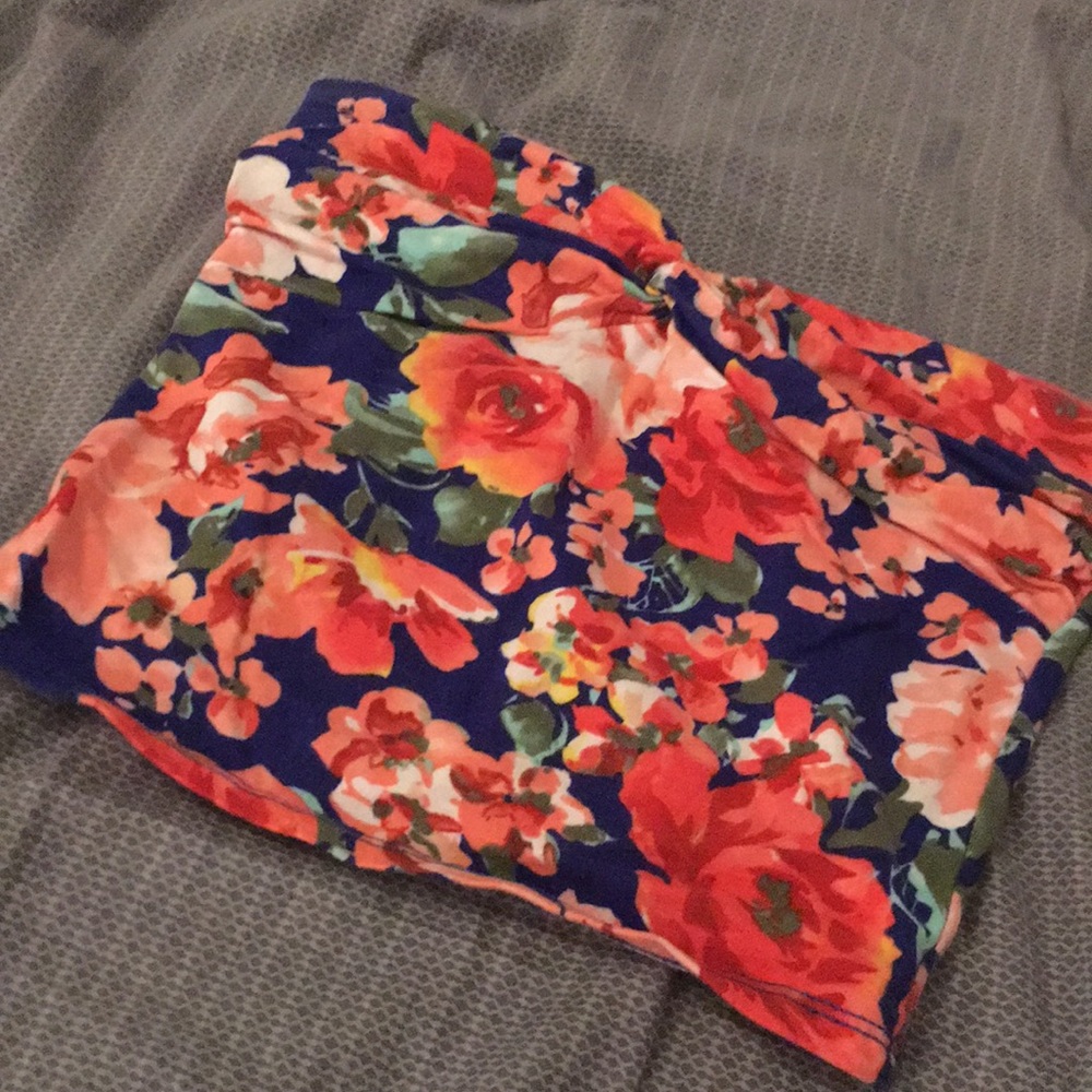 Floral tube top